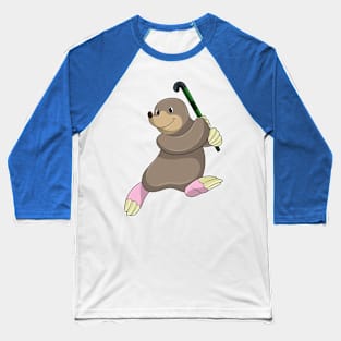 Mole at Hockey with Hockey bat Baseball T-Shirt